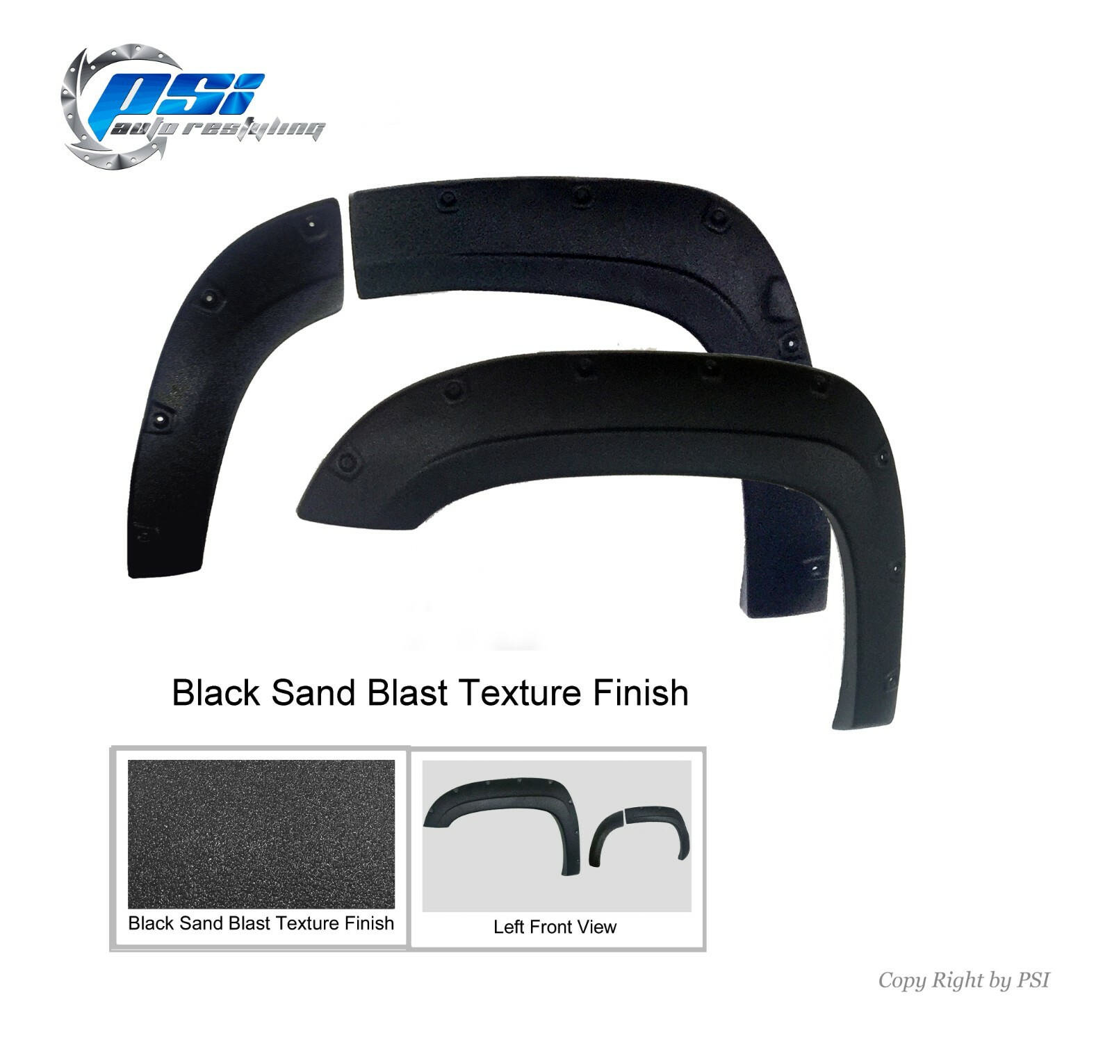 Pop-Out Bolt Textured Fender Flares Fits Chevrolet Tahoe 07-14 Excludes LTZ