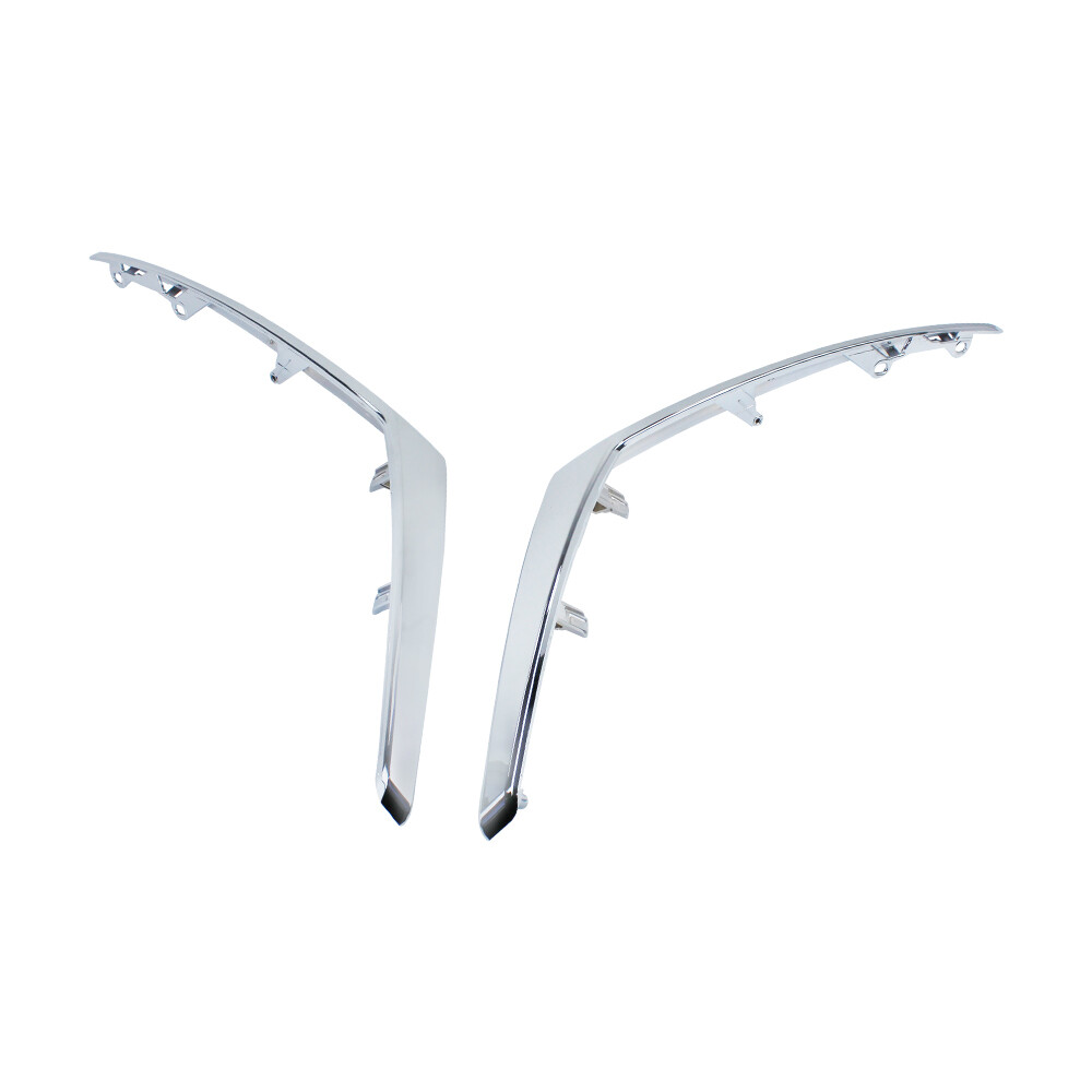 Left & Right & Lower For Nissan Kicks 2021-2023 Front Bumper Molding Trim Chrome