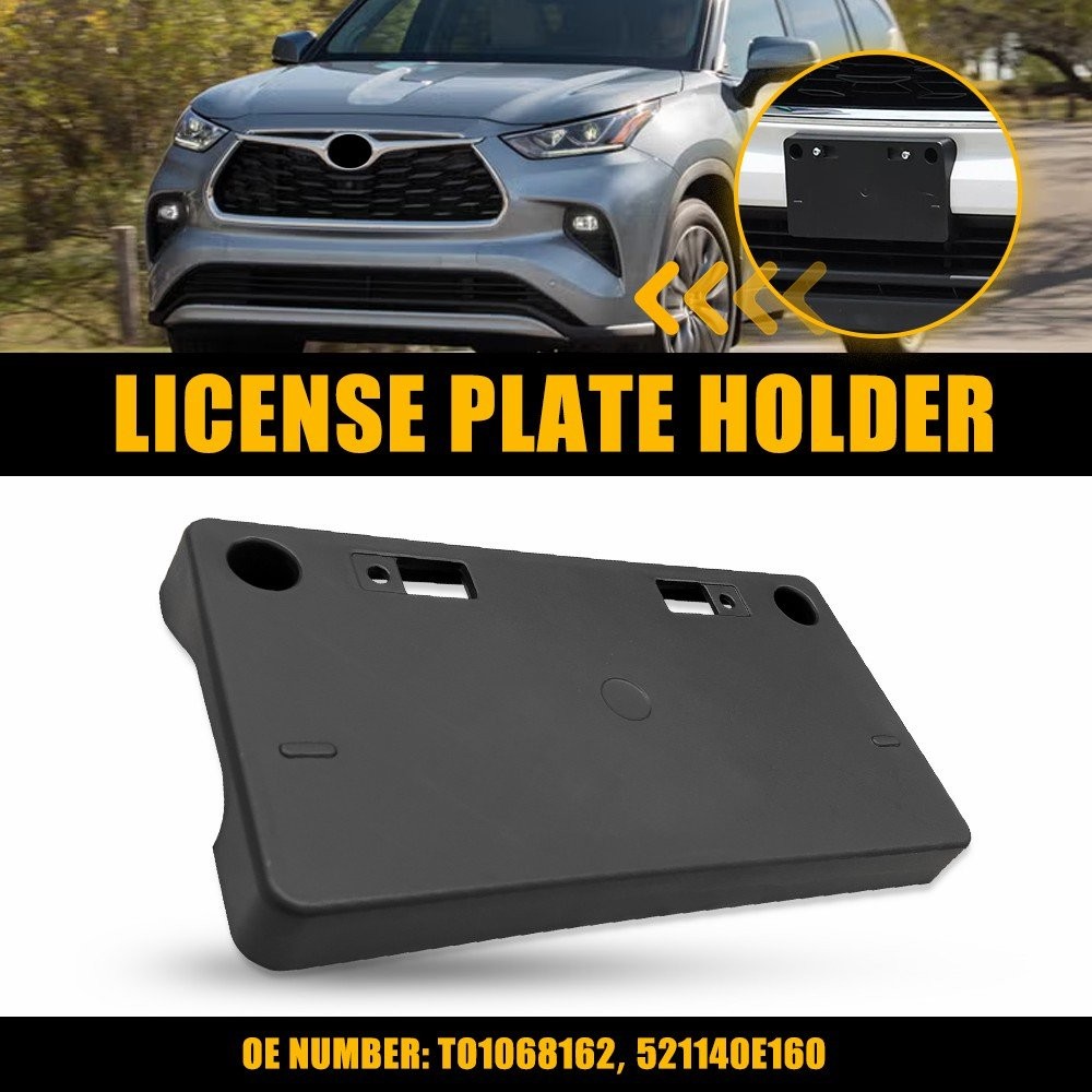 License Plate Bracket Tag Holder Front for 2020 2021 2022-2024 Toyota Highlander