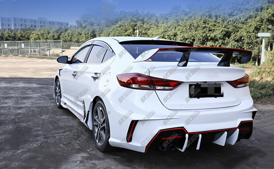 Fit Hyundai Elantra 4DR Sedan Carbon Fiber/Unpainted FRP Trunk Spoiler Lid Wing