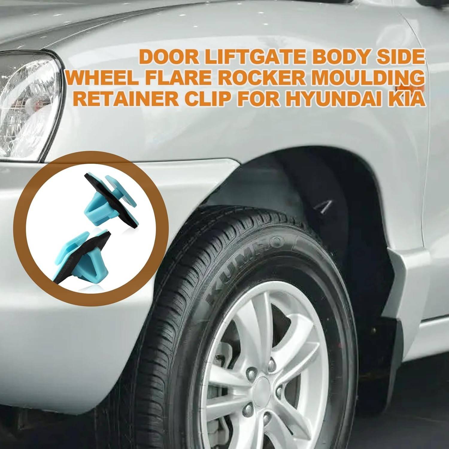 30PCS Blue Rocker Molding Retainer Clip Compatible with Hyundai Kia One Size