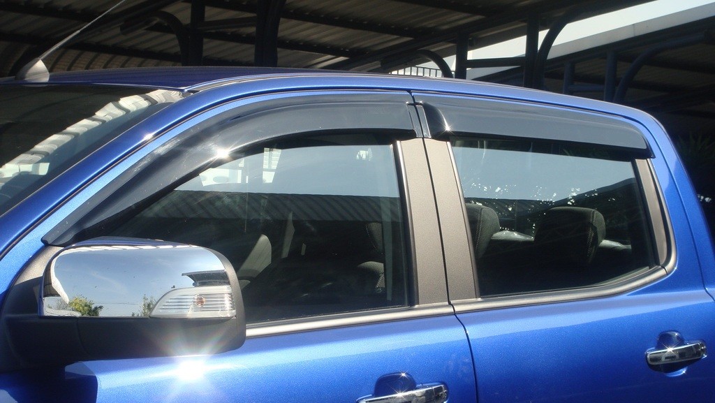 Black Big Visor Wind Deflector Weather Guard For Ford Ranger New 4 Door 2018 19