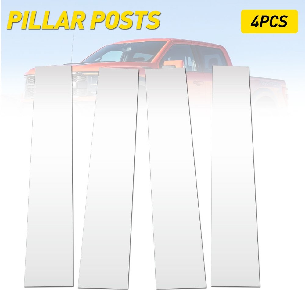 For Ford F150 2004-2014 Chrome STYLE Car Pillar Post Door Window Trim Cover 4PCS