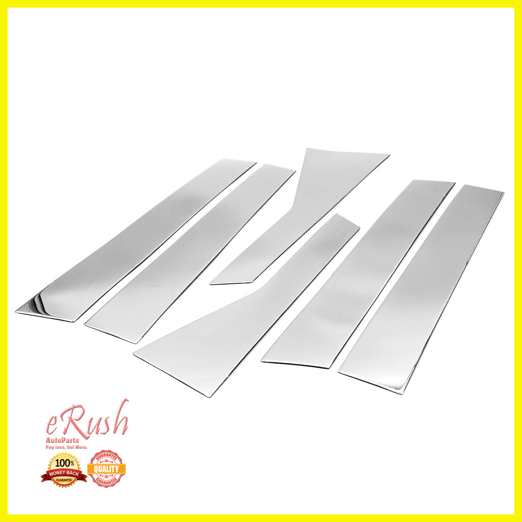 6pcs 304 Stainless Steel Door Pillar Post Trims Fit 2018-2021 Honda Accord Sedan