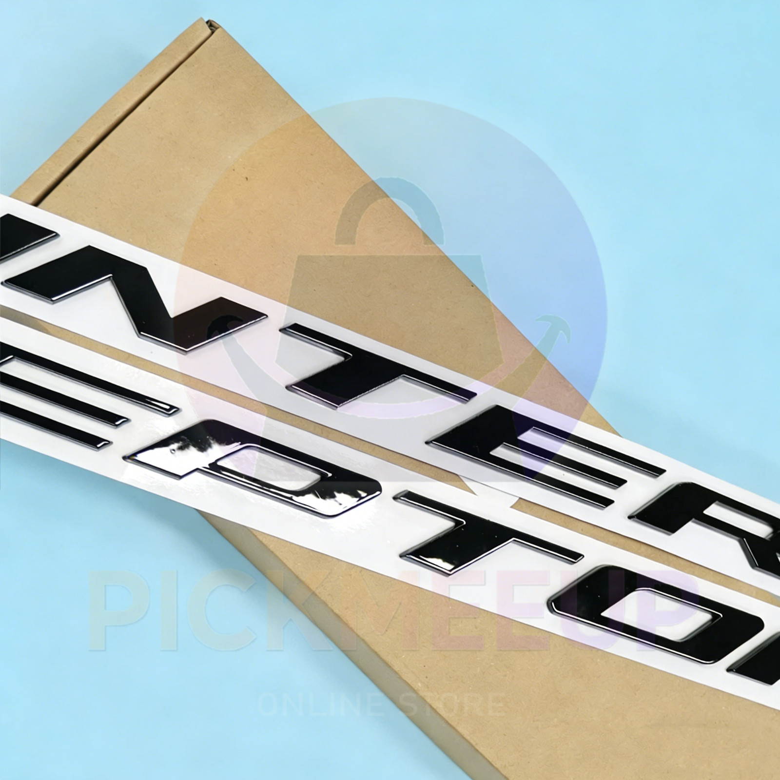 Gloss Black For 2011-2019 Expl Interceptor Front Hood Letters Emblem Badge Decal
