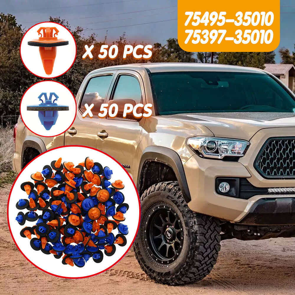 100x Fender Flare Retainer Clips For 05-16 Toyota Tacoma 75397-35010 75495-35010
