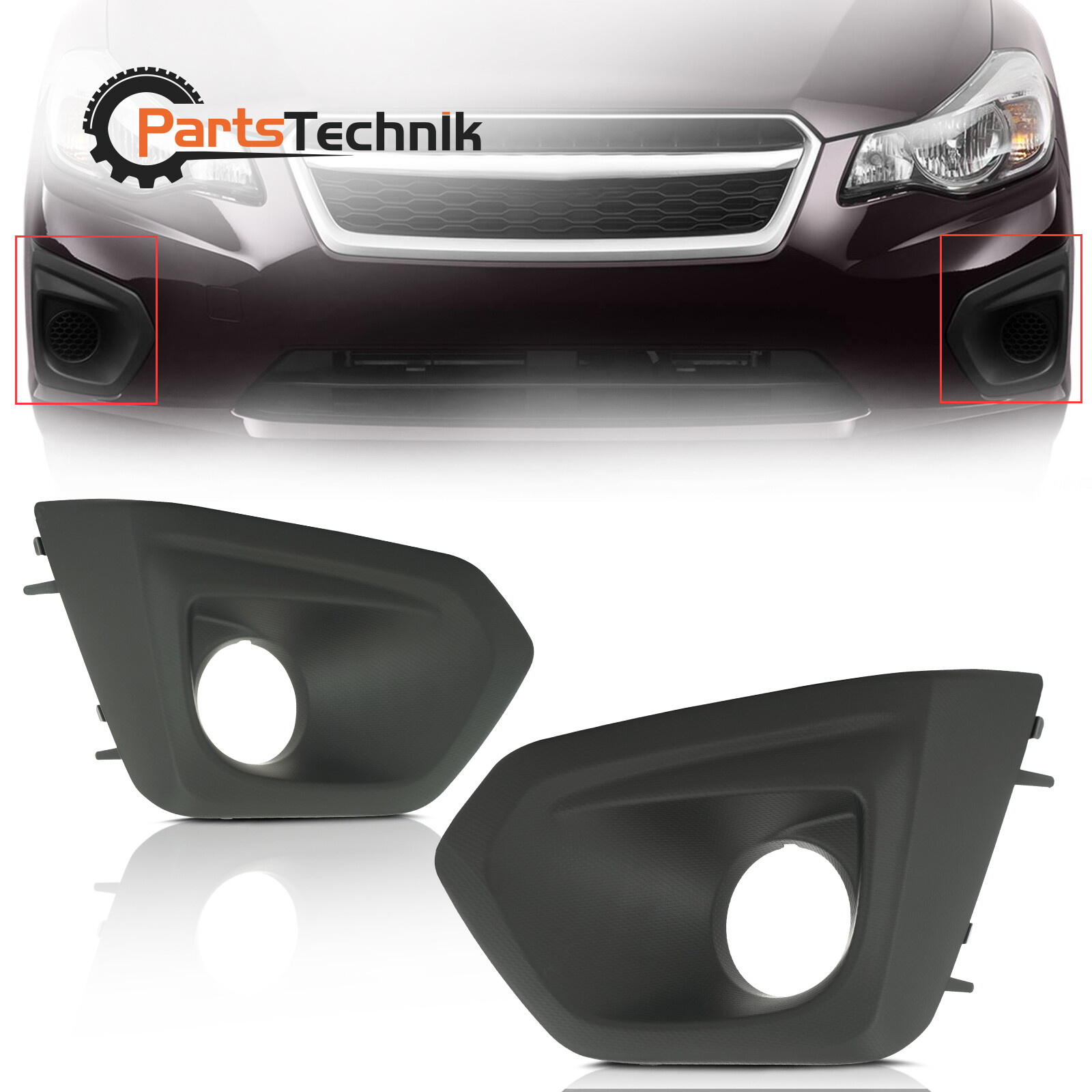 Pair For 2012-2014 Subaru Impreza Right & Left Fog Light Bezel Cover Set