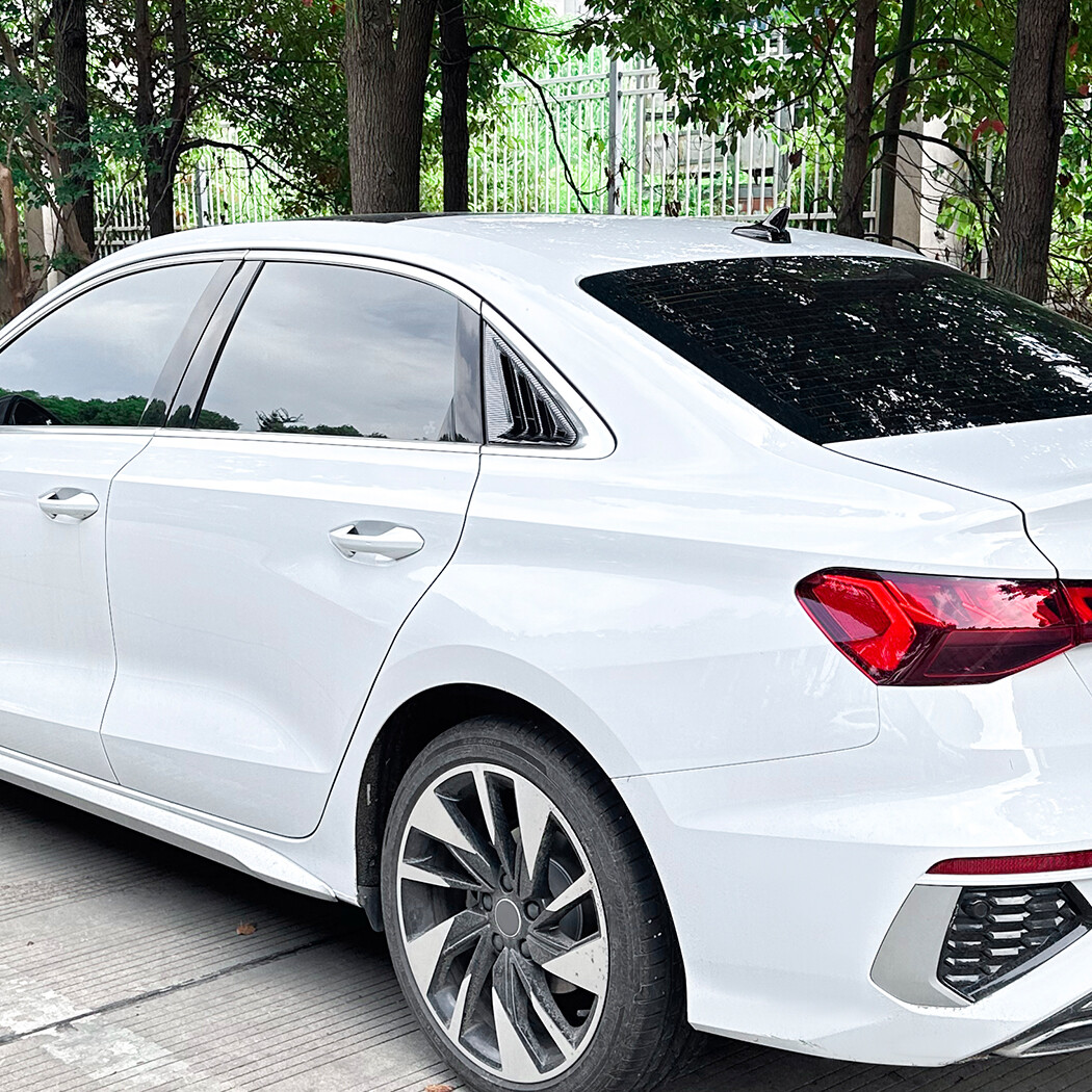 Carbon Look For Audi A3 S3 8Y Sedan 2021-2024 Rear Window Quarter Louver Cover