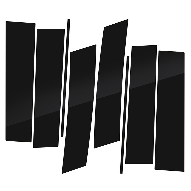 8pcs Black Pillar Post Cover Trim For Lincoln Navigator 2018 2019 2020 2021 2022
