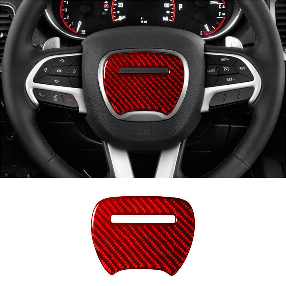 51Pcs Red Carbon Fiber Full Interior Kit Cover Trim For Dodge Durango 2014-2020