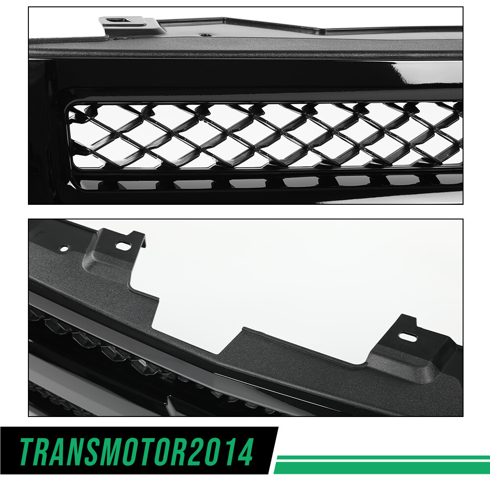 Front Bumper Grille Fit For 07-13 Chevrolet Silverado 1500 w/ Black Insert New