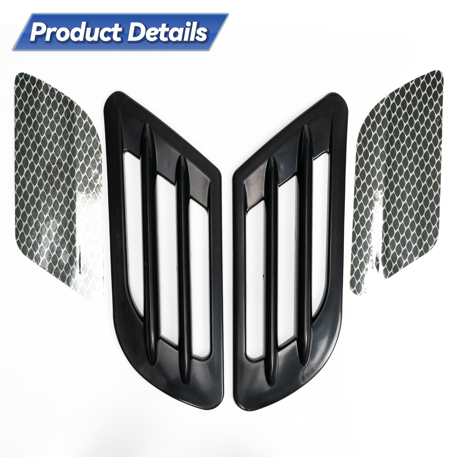 Car Universal Air Flow Fender Side Intake Vent Decor Decoration Sticker Grille