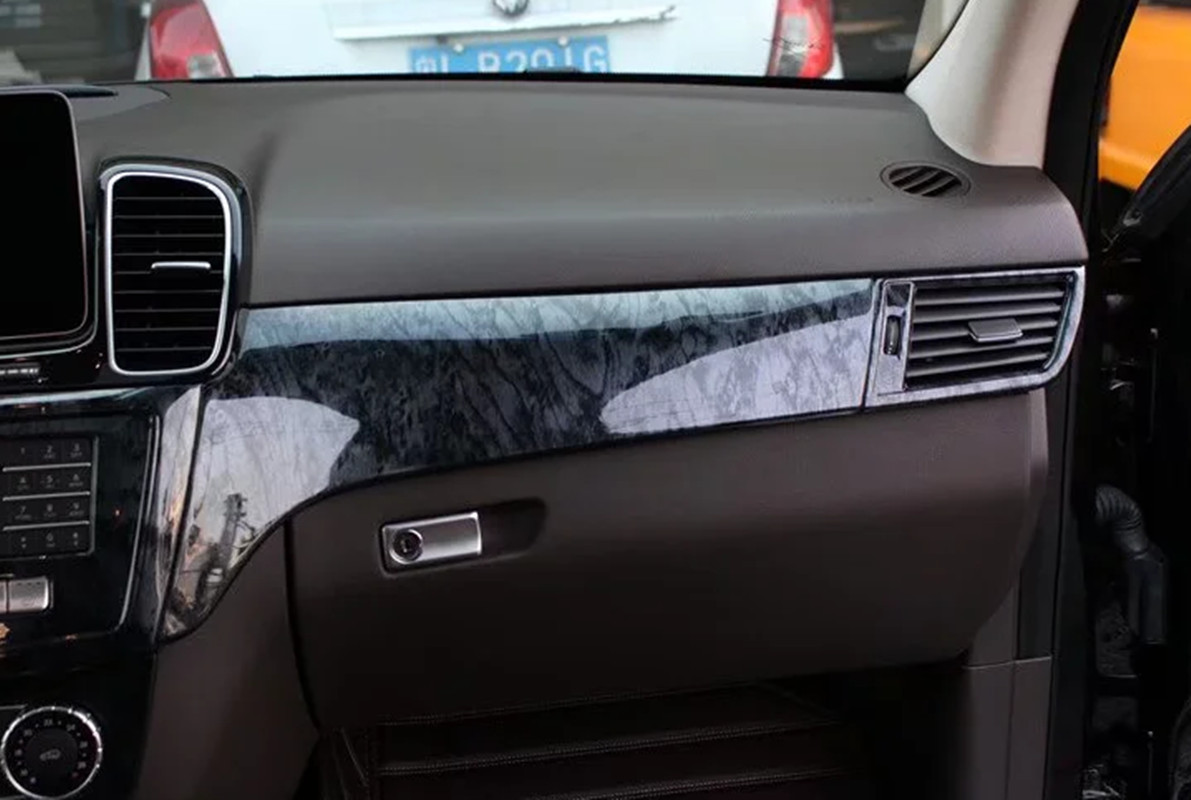 For Benz GLE GLS ABS wood grain Dashboard Center Console Interior Full Kit Trim