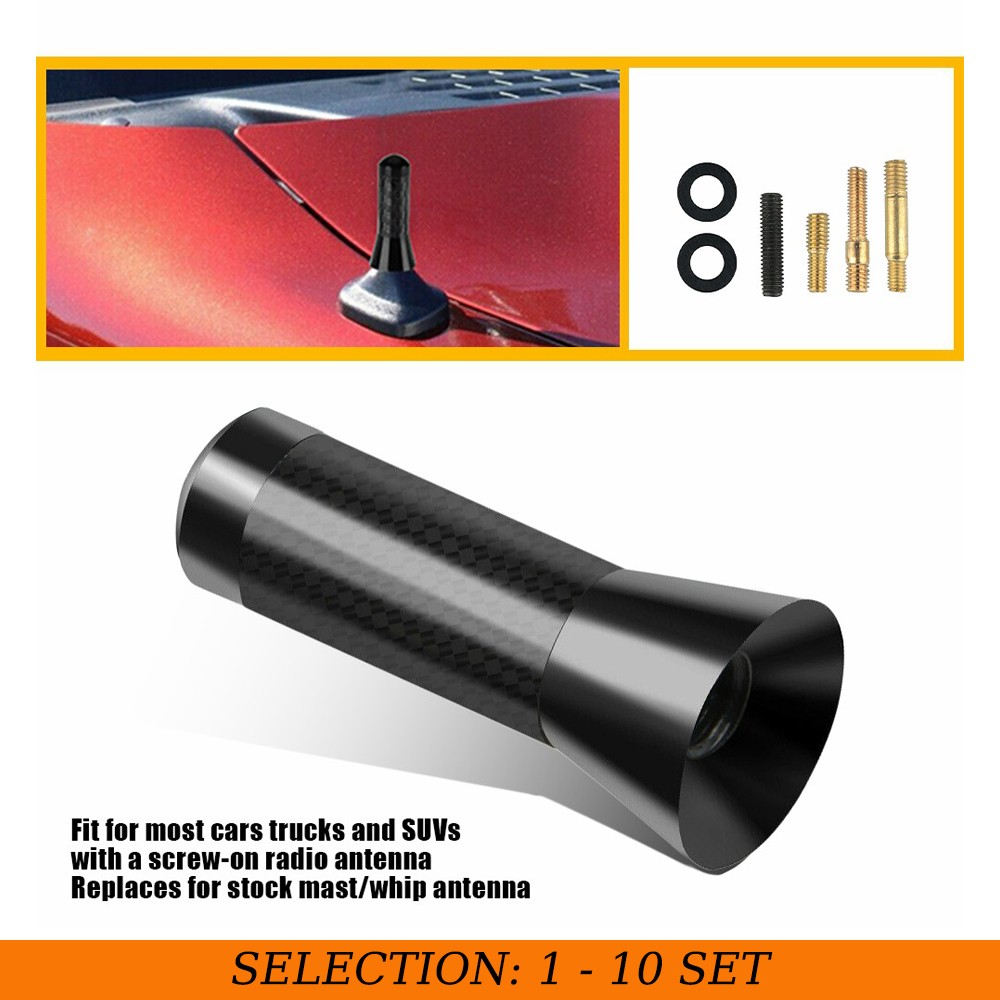 1-10 1.4″ Carbon Black Antenna AM FM Radio Mast Kit for CHRYSLER 200 300 2008-14