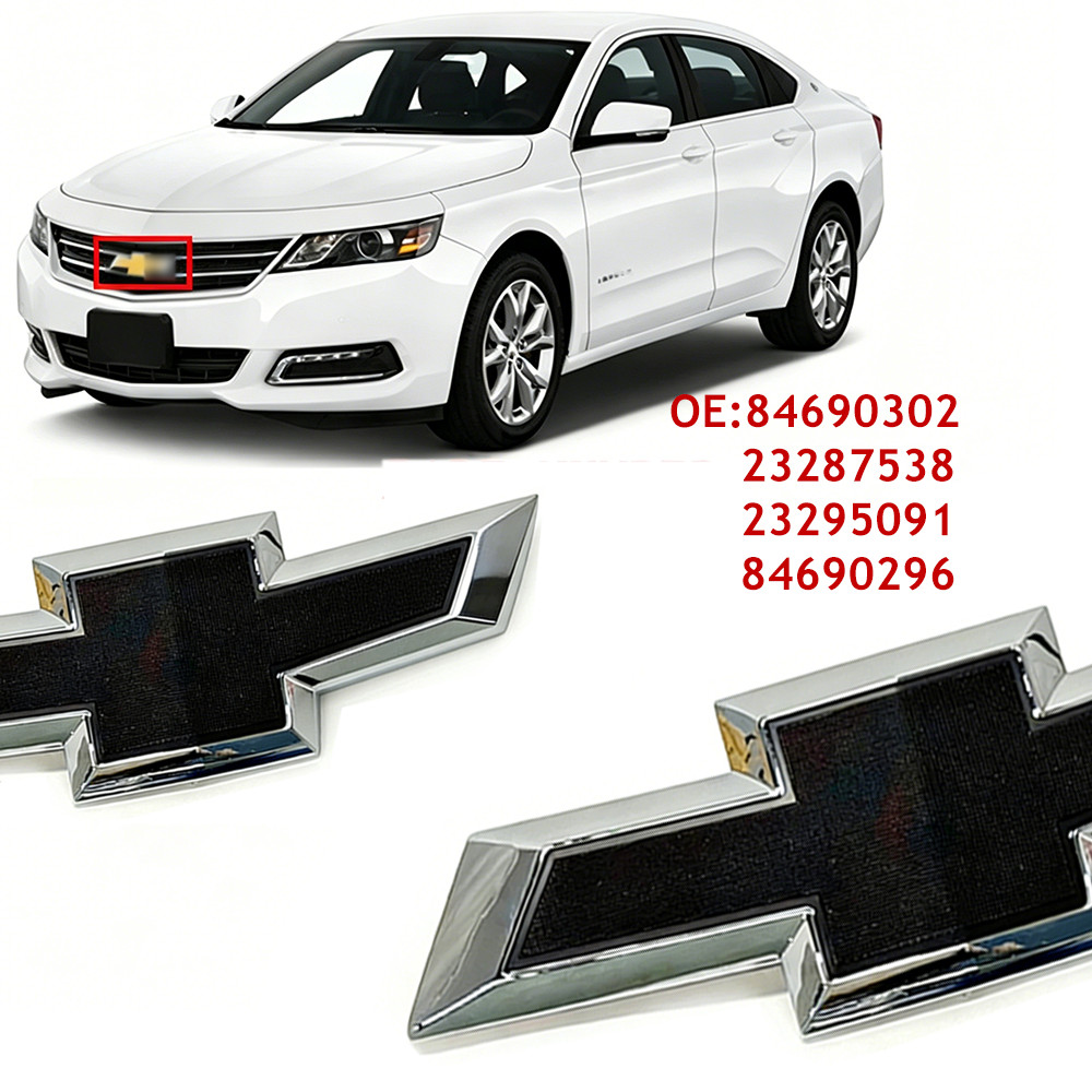 Chrome Black Front Grille Rear Tailgate Bowtie Emblem for 14-20 Impala 84690302