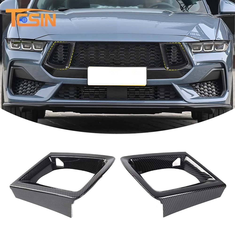 ?2x Front Bumper Grille Side Air Vent Covers Guard kit Trim for Ford Mustang 24+