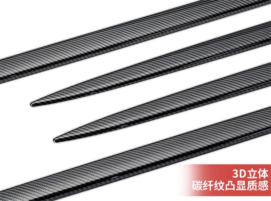 Carbon Fiber Color Car Door Side Skirt Line Sill Garnish Body Molding Trim Cover