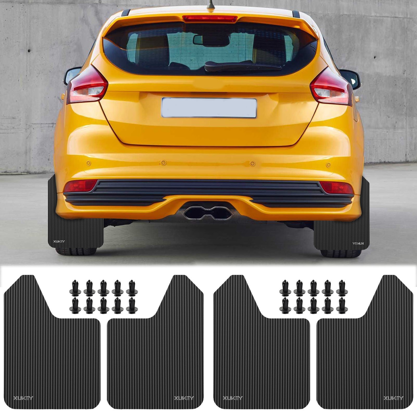 Carbon Fiber Effect Mud Flaps Splash Guards For Ford Focus ST RS Fiesta SE ST170