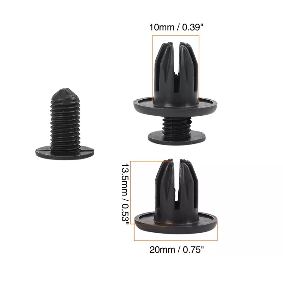 Mini Cooper Fender Liner Rivets / Clips (Expanding, Plastic) Set of 12 OEM