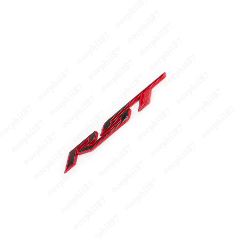 1PC Tailgate RST Emblem Fit 2021-2026 Chevy Sliverado Badge Gloss Red Black