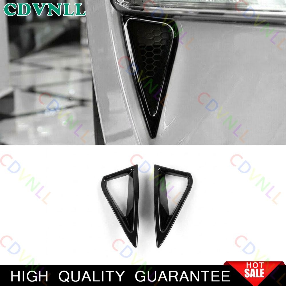 For Ford Mustang 18-2023 Bright Black Front Bumper Side Spoiler Panel Cover Trim