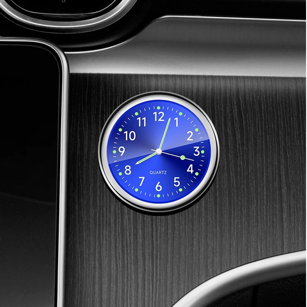Luminous Mini Car Dashboard Clock Stick-On Watch Accessories For Car Boat Trucks