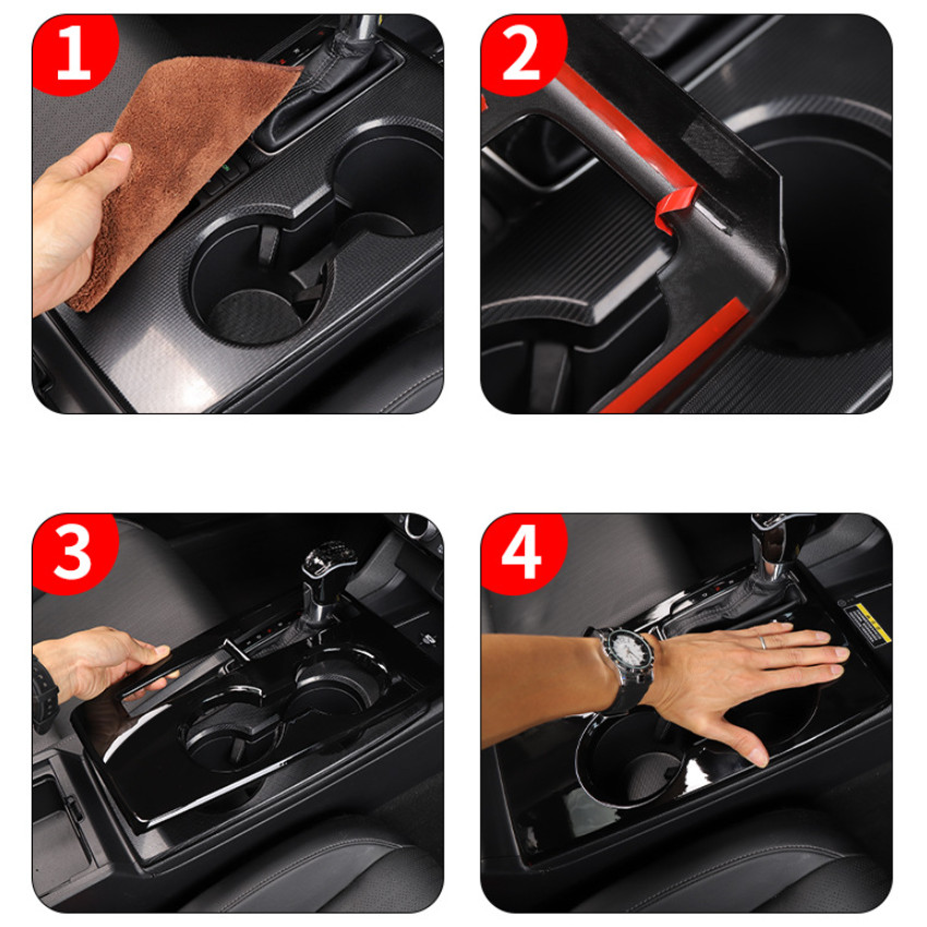 Bright black Interior Gear Shift Panel Trim For Honda Civic 2022-2026