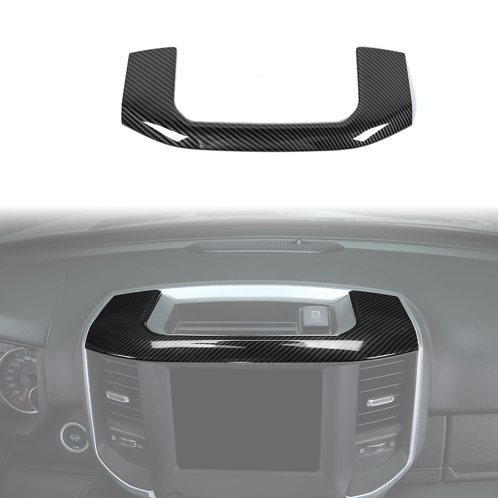 🌟Center Console Storage Box Cover Trim Frame For Dodge Ram 1500 18+Carbon Fiber