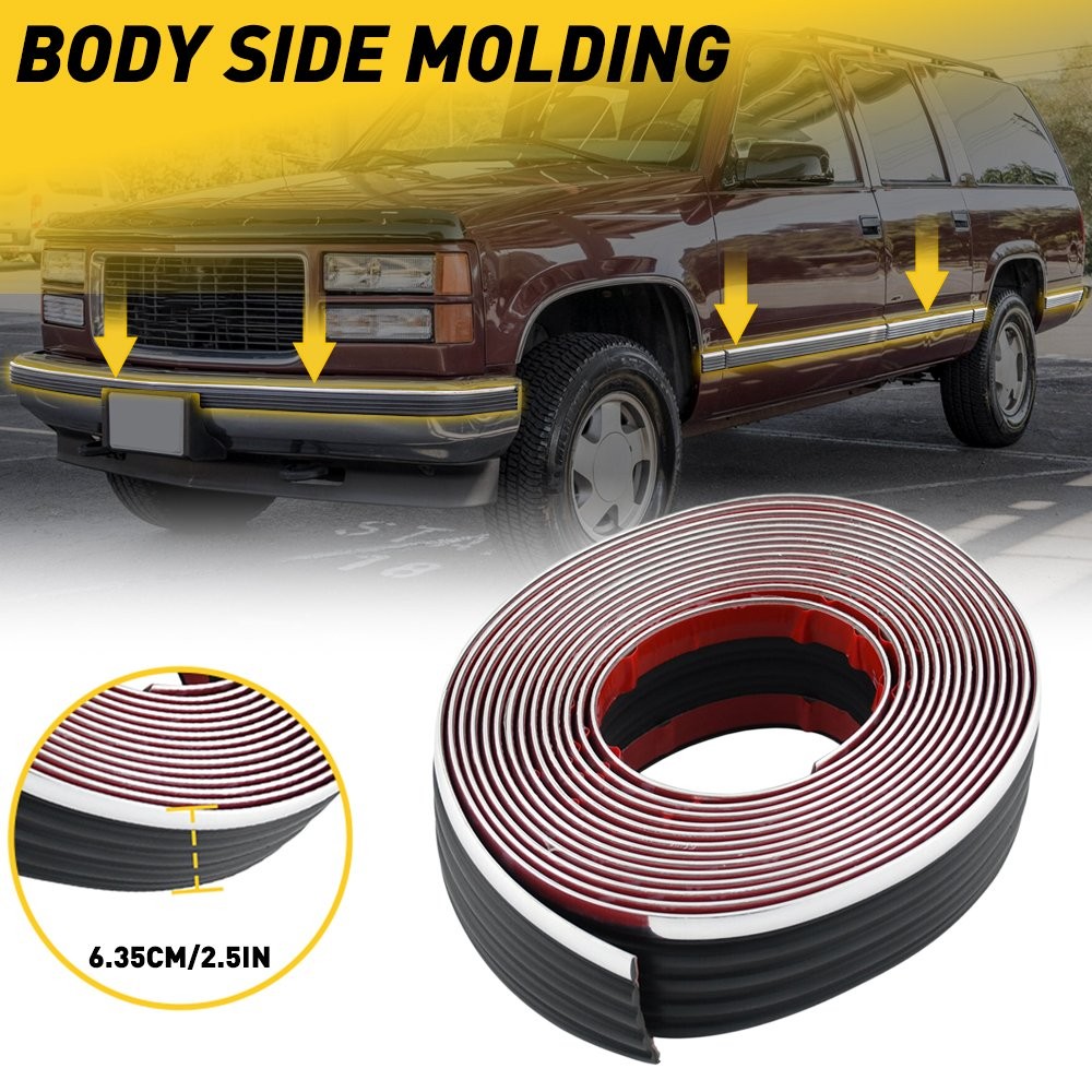 6M Body Side Molding Roll For Chevy Belt Exterior Protector / GMC SUV’s Truck