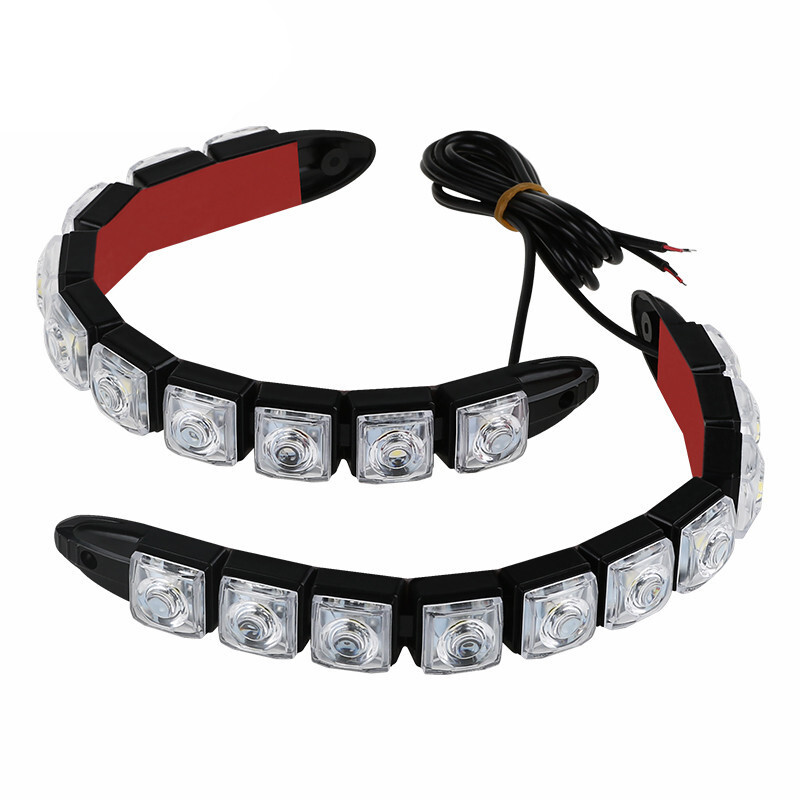 2x White 10-LED Daytime Running Light DRL Car Fog Day Driving Lamp Lights DC 12V