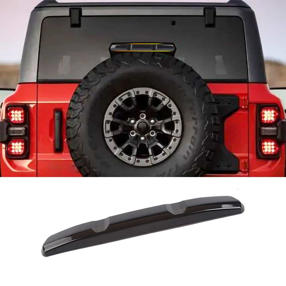 Rear 3rd High Brake Light Guard Cover Trim For Ford Bronco Raptor 21+ Blackened