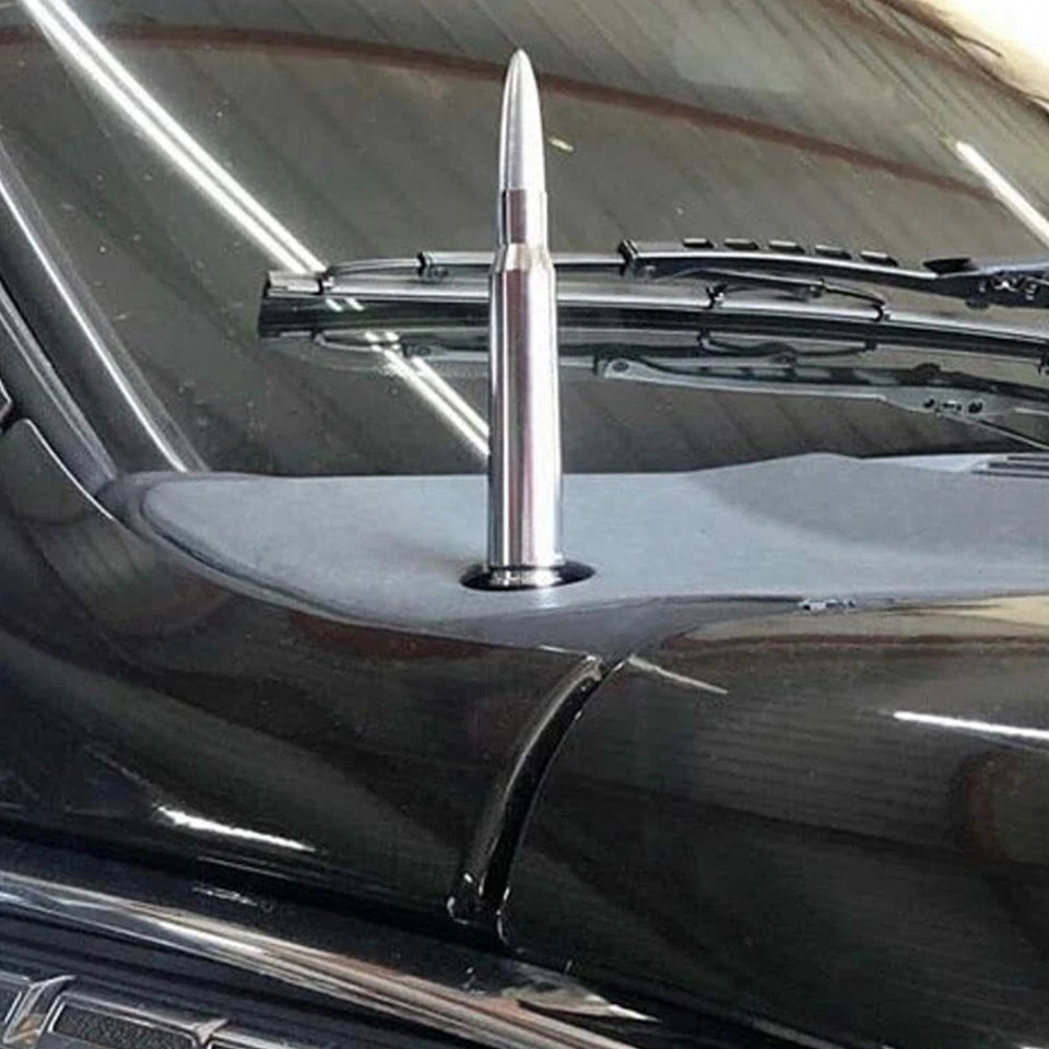 50 CAL Bullet Style Antenna Flag Mast Power AM/FM for Chevrolet Silverado 1500