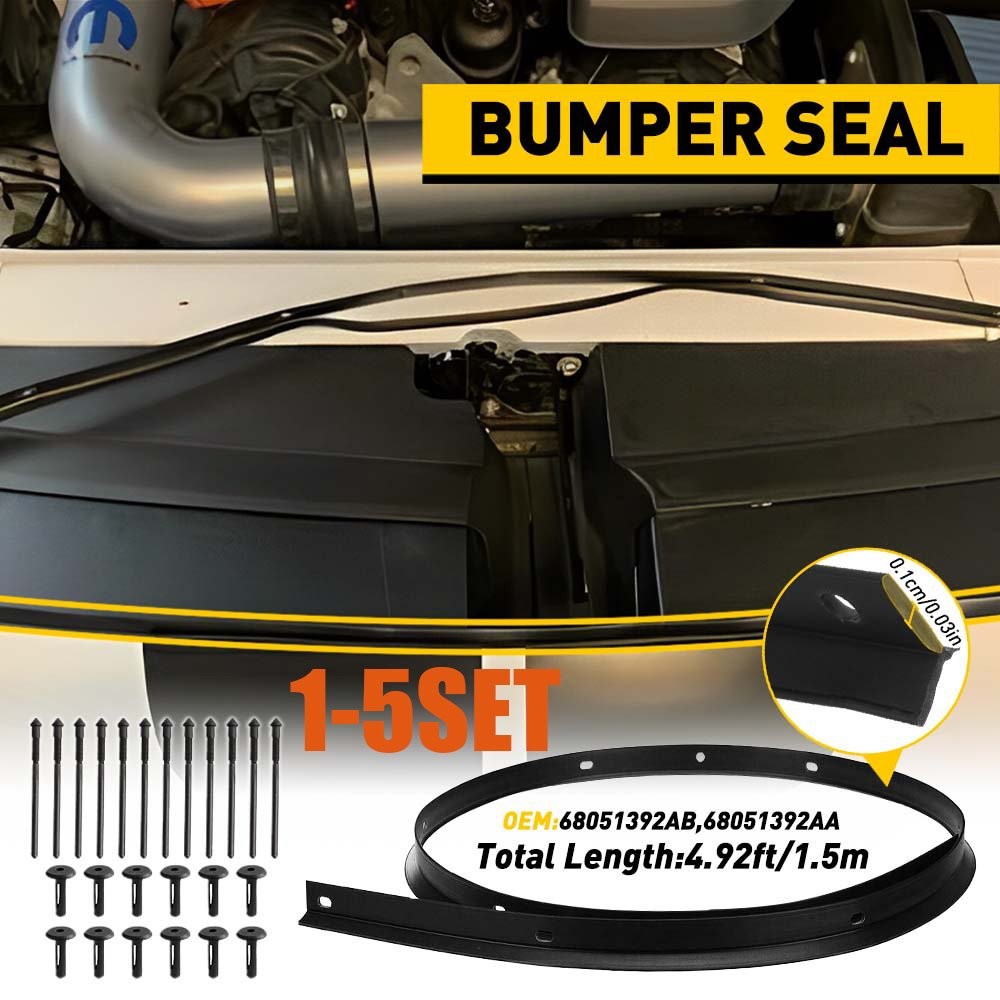 Fit For Dodge Challenger 2008-2022 Front Hood Bumper Weatherstrip Seal&Rivets13X