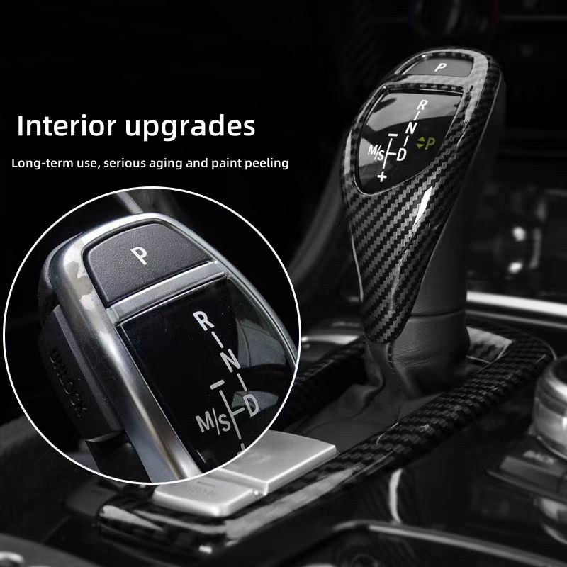 Carbon Fiber Style Shift Cover Accessories For BMW X3 X4 X5 X6 F30 F10 F20 F34