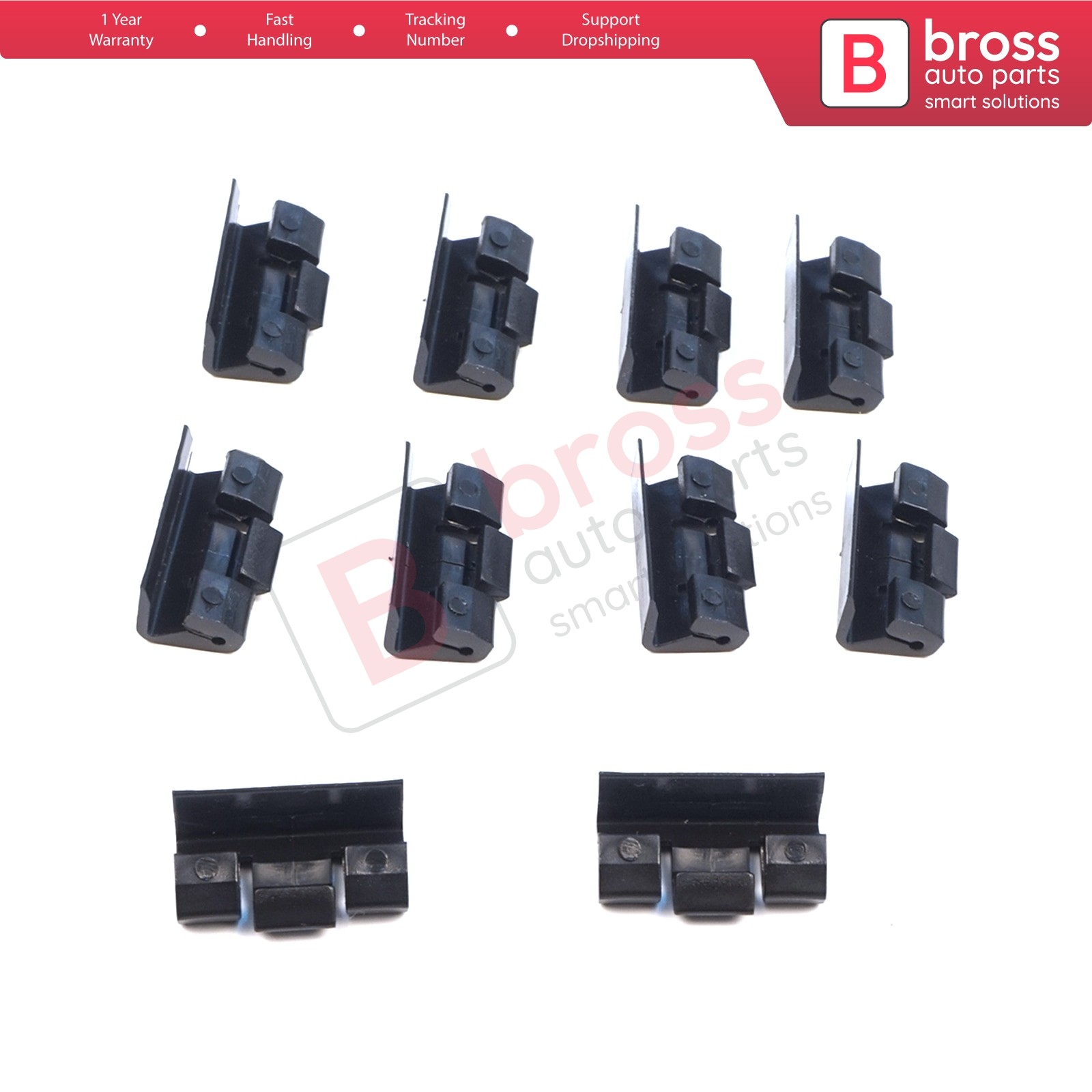 10 Pieces Roof Drip Rail Moulding Clamp for BMW 5 Series E34 7 Series E32 E38