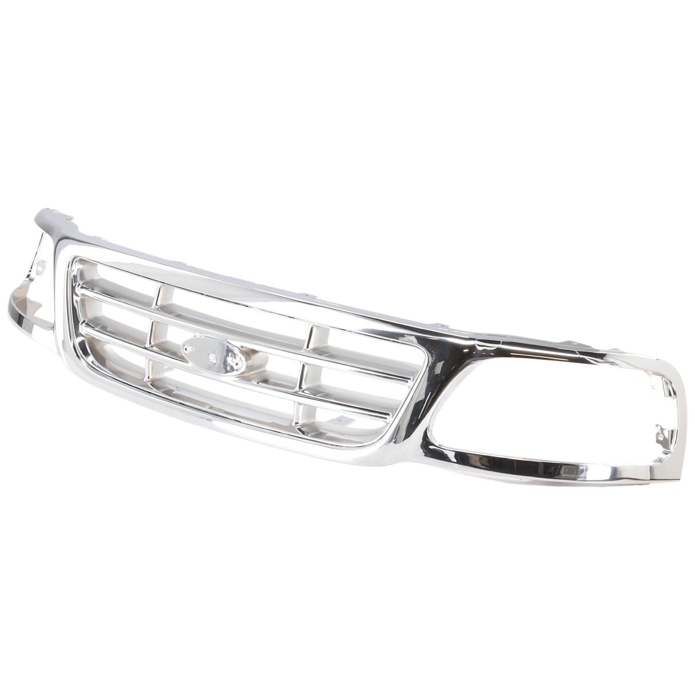 Grille For 99-04 Ford F-150 04 F-150 Heritage w/ Emblem Provision Chrome Plastic