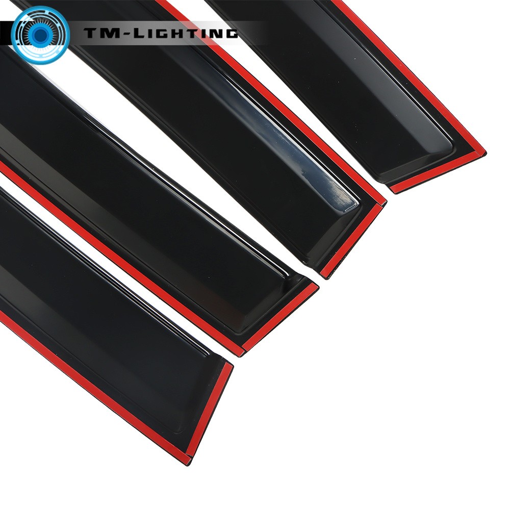 Window Visor Rain Sun Guard For Subaru WRX STI 2015-18 Impreza Slim Style 12-15