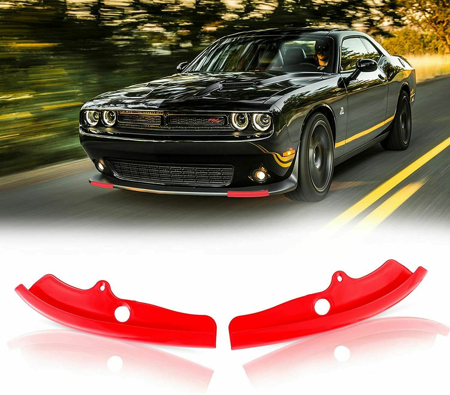 Front Bumper Lip Splitter Spoiler Trim Cover For Dodge Challenger R/T Scat Pack