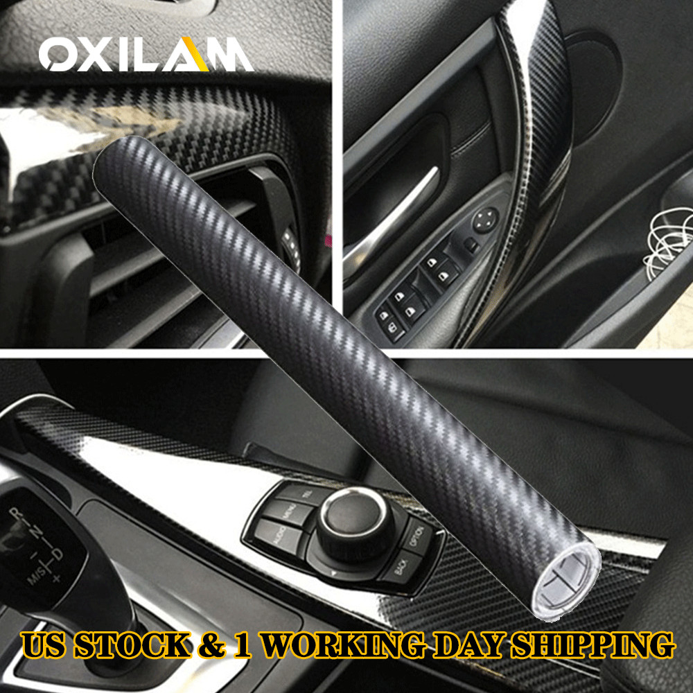 High Quality 5D Gloss Car Carbon Fiber Vinyl Wrap Sticker Film Roll Air Free