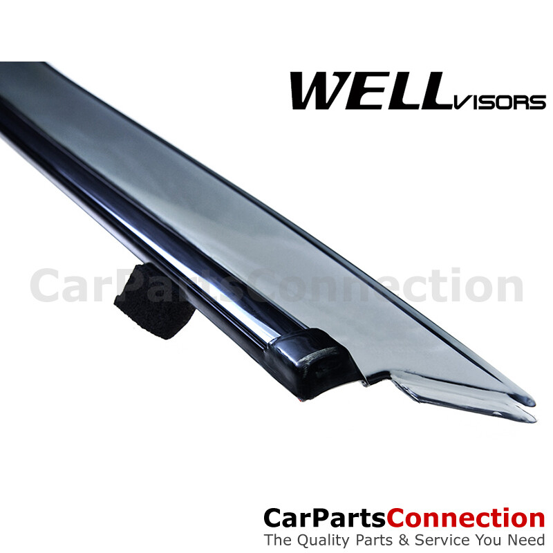 WellVisors Window Visors 07-17 For Lexus LS460 Side Deflectors Chrome