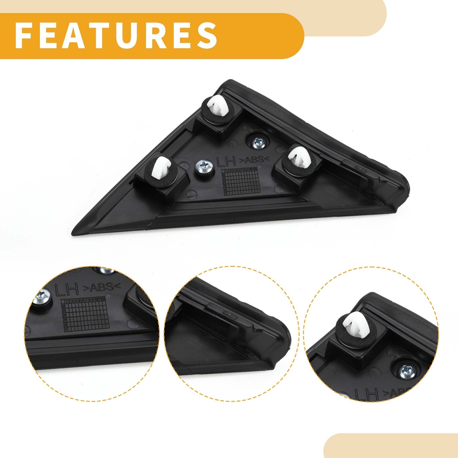 Front Left Side Pillar Corner Triangle Trim for Hyundai Santa Fe 2013-2016