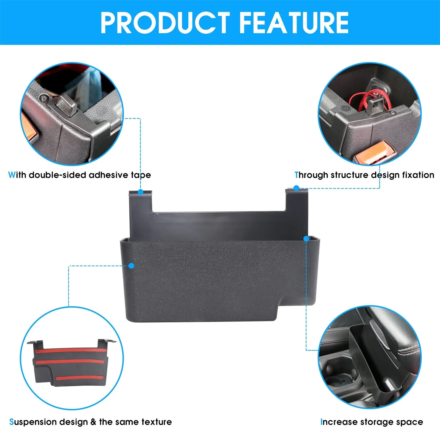 Front Center Console Armrest Storage Box For Jeep Wrangler JL JLU JT 2018-2023