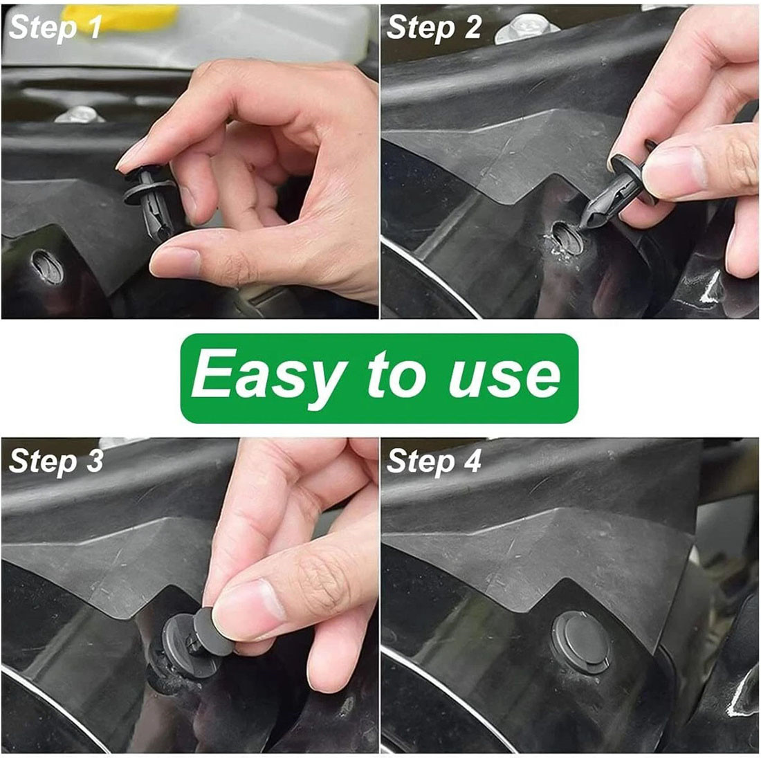 Clip Push Pin Rivet Bumper Door Trim Panel Retainer Fastener 6 Sizes for car