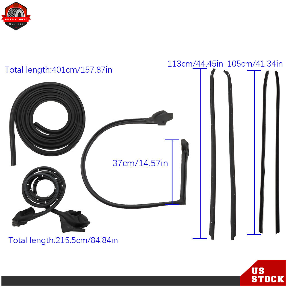 Door Window Sweep Roofrail Weatherstrip Seal For 1970 1971-1981 Camaro Firebird