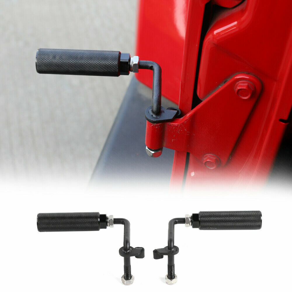 2X Side Door Hinge Mount Foot Peg Foot Rest Pedal For Jeep Wrangler JK JT JL TJ