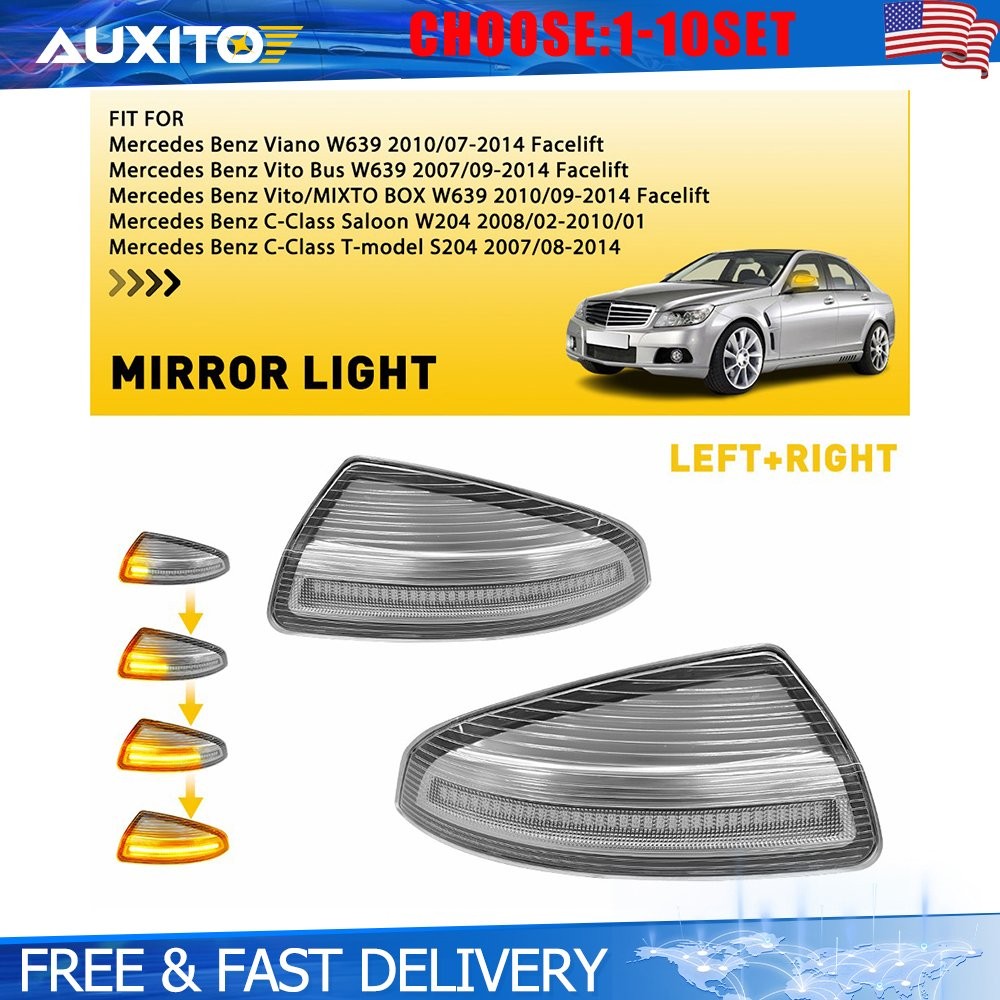 For Mercedes Benz W204 S204 A2048200721 A2048200821 Mirror Signal Light