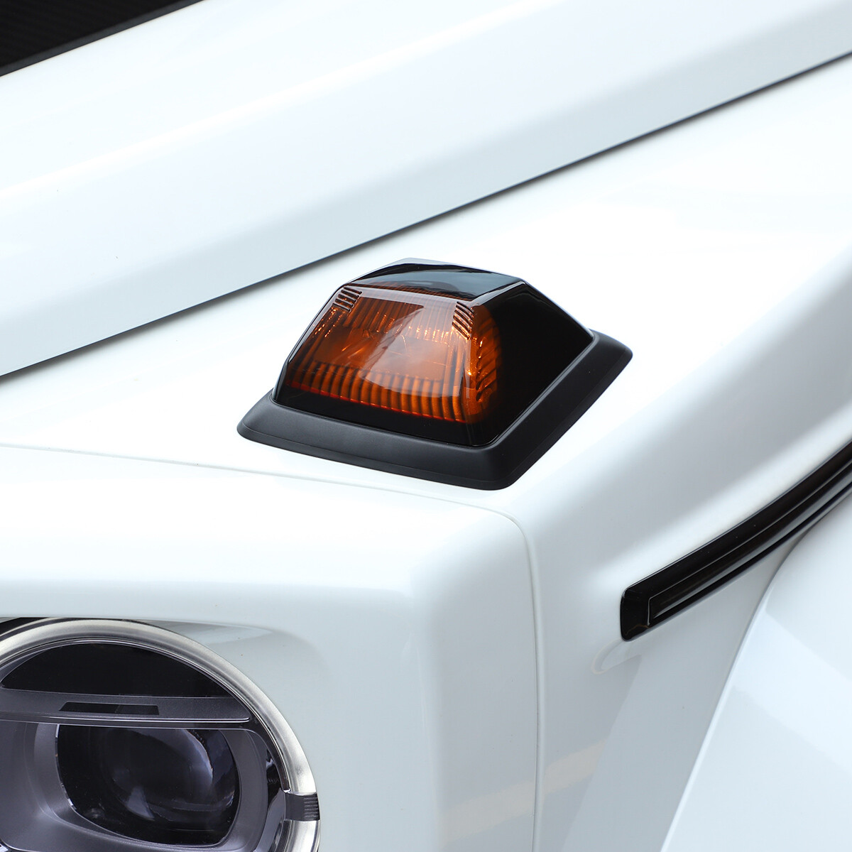 Smoked Front Turn Signal Lamp Housing Covers For Benz G Class W463 G55 G63 19-22