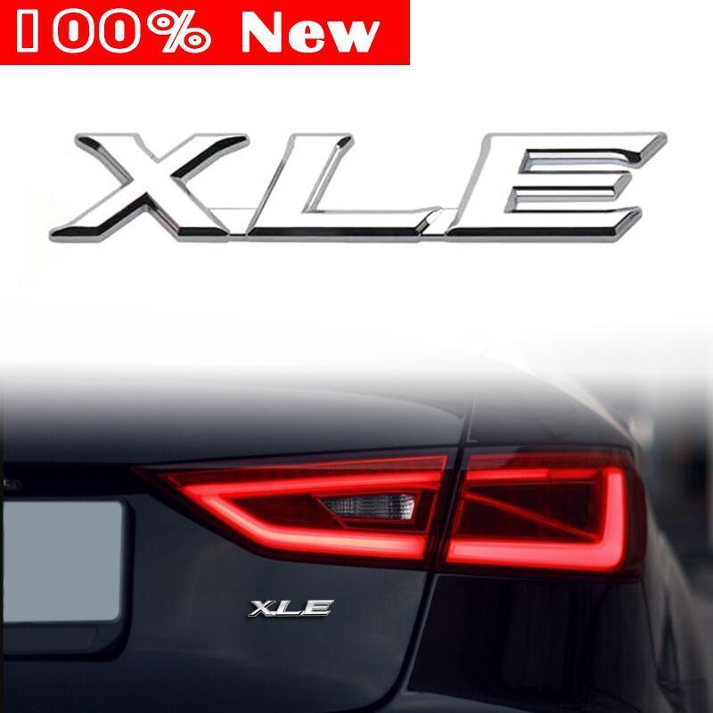 Chrome Silver Rear XLE Letter Rear Trunk Emblem Badge