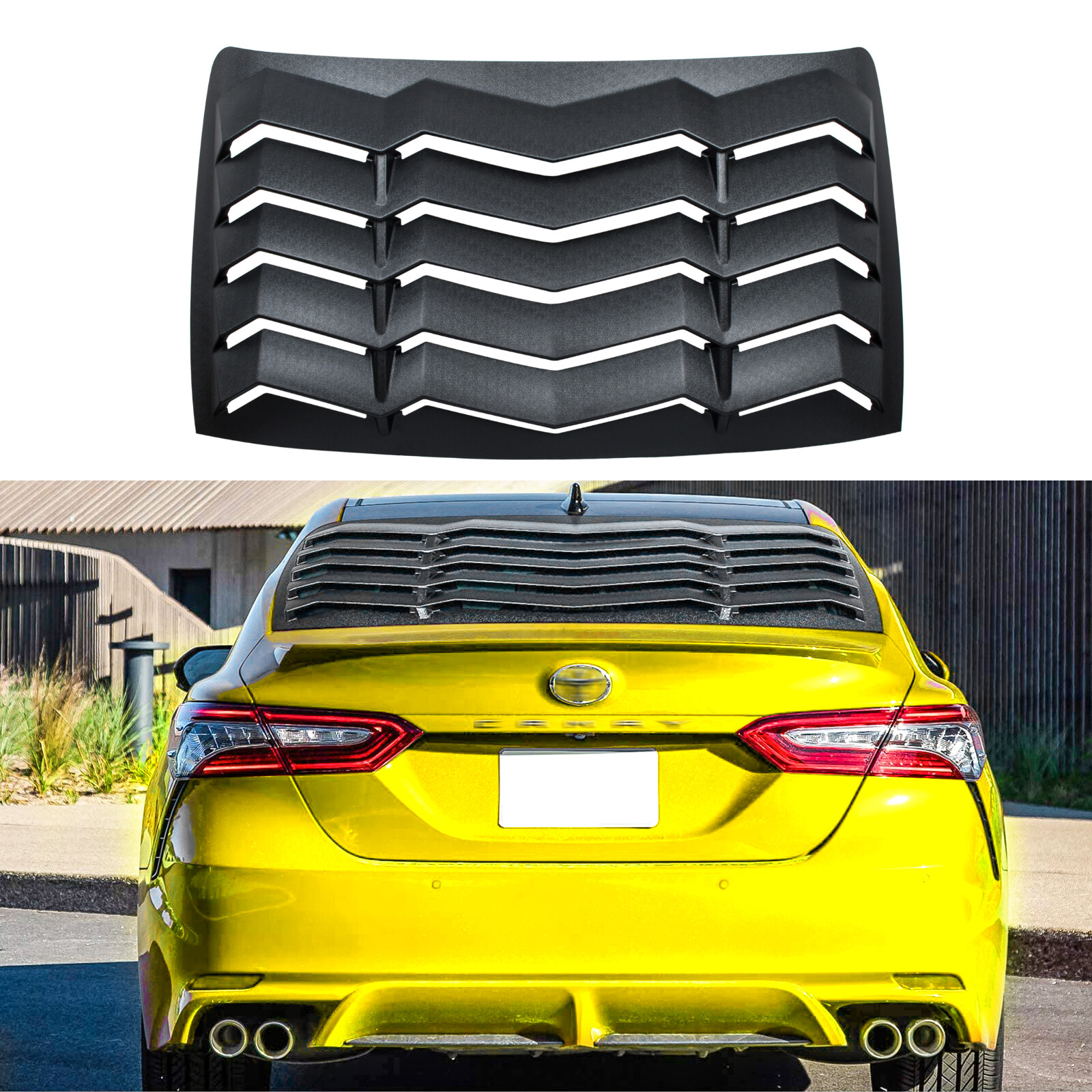 Rear Window Louver Windshield Cover for 2018 2019 2020 2021 Toyota Camry Sedan