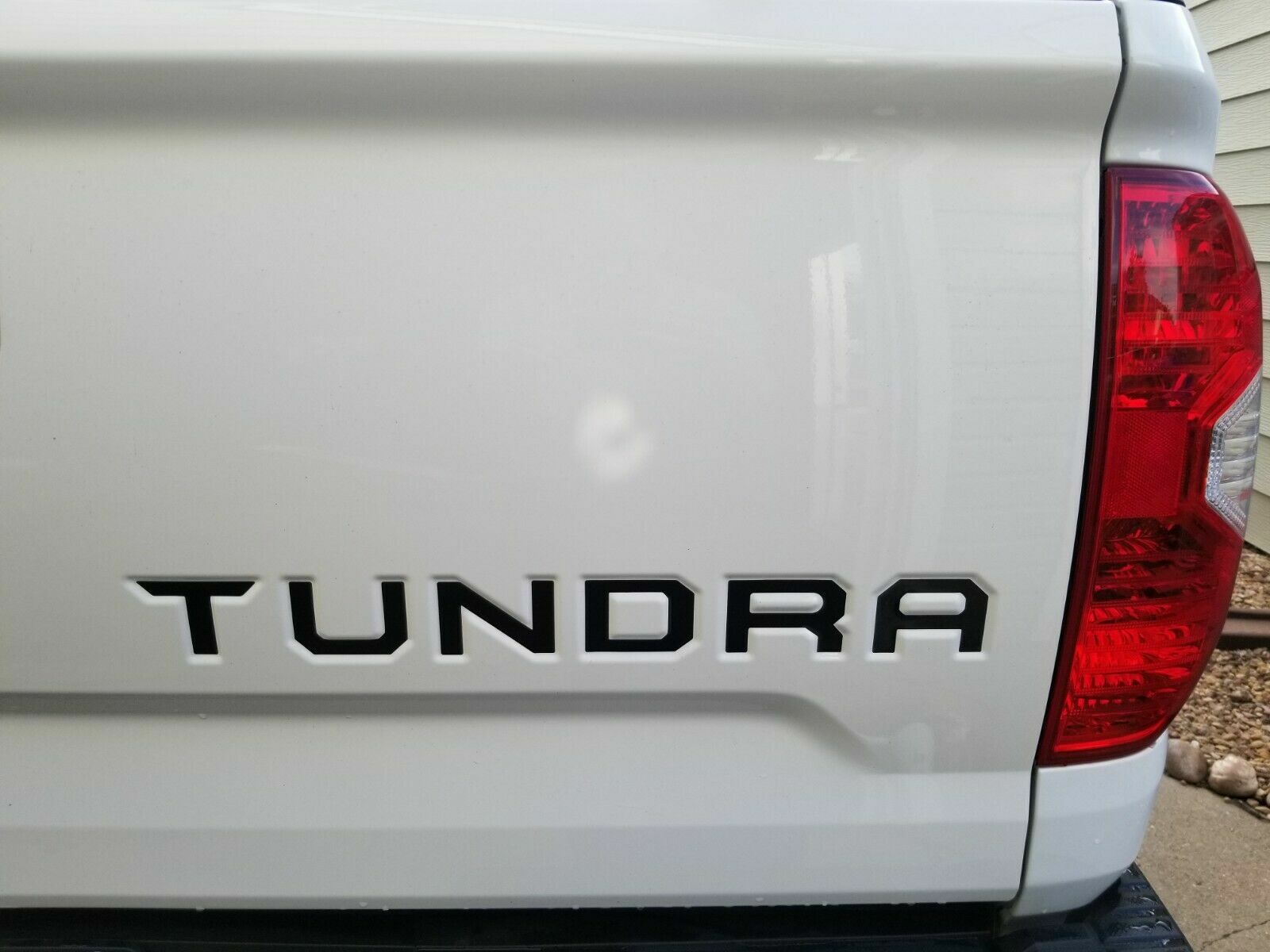 BLACK Tailgate Insert Letters Decal Vinyl Stickers for Toyota Tundra 2014-2021